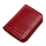 2018 New Brand Wallet Female Small Leather Wallet Women Red Brown Color Zipper Money Wallet Coin