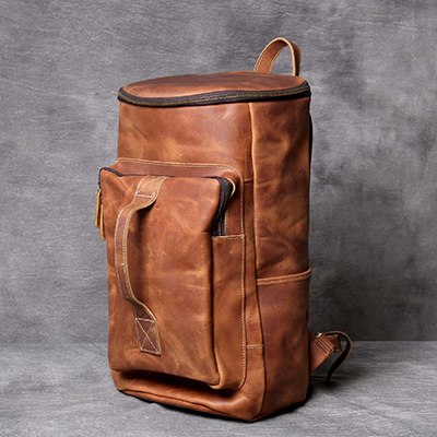 Aetoo Leather Large Capacity Shoulder Baotou Layer Cowhide Vintage Backpack Handmade Hundred Travel