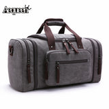 2018 Men Travel Bag Canvas Multifunction Leather Bags Carry On Luggage Bag Men Tote Large