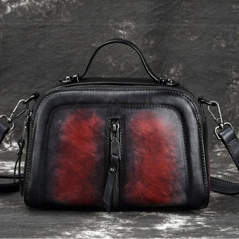 Women Natural Skin Top Handle Cross Body Bags Tote Leisure Retro Handbag High Quality Genuine