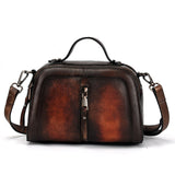 Women Natural Skin Top Handle Cross Body Bags Tote Leisure Retro Handbag High Quality Genuine