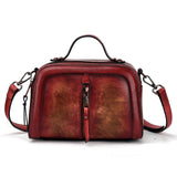 Women Natural Skin Top Handle Cross Body Bags Tote Leisure Retro Handbag High Quality Genuine