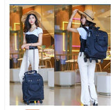 Luggage Bags  For Women Trolley Backpack 20 Inch Wheeled Backpacks Cabin Size Carry-On Bags