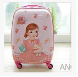 Kid Travel Rolling Suitcase 18 Inch Kids Suitcase Cabin Luggage Suitcase For Girls Trolley