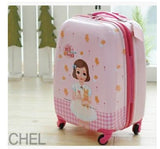 Kid Travel Rolling Suitcase 18 Inch Kids Suitcase Cabin Luggage Suitcase For Girls Trolley