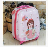 Kid Travel Rolling Suitcase 18 Inch Kids Suitcase Cabin Luggage Suitcase For Girls Trolley