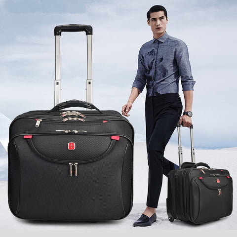 16Inches High Quality Commercial Trolley Luggage For Men,Luxury Computer Travel Bag For Business