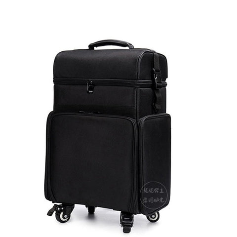 Travel Tale Cosmetic Luggage Trolley Embroidery Toolbox Oxford Cloth Korea Beauty Nail Jewelry Make