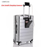 Travel Tale Rolling Travel Luggage Bag,Wheel Suitcases With Charging Treasure,Women New
