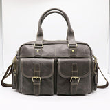 Brand Classic Genuine Cow Leather 16' Travel Bag Men&Women'S Handbag Cowhide Cross Body Shoulder