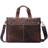 Luxury High Grade Crazy Horse Leather Men Briefcase Natural Genuine Leather Men'S Handbag Ok For