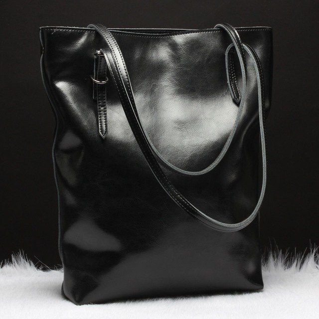 Luxury Genuine Leather Casual Tote Women Shoulder Bag Ladies Fashion  Cowhide Handbag Female