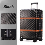 Hotsale!24Inch Europe Vintage Fashion Aluminum Frame Trolley Luggage For Men And Women,Abs+Pc Retro