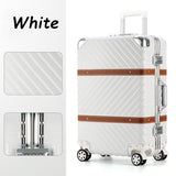 Hotsale!24Inch Europe Vintage Fashion Aluminum Frame Trolley Luggage For Men And Women,Abs+Pc Retro