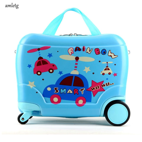 Amletg Brand Best Selling Anime Student Stereo Children'S Suitcase Travel Trolley Case Cute Cartoon