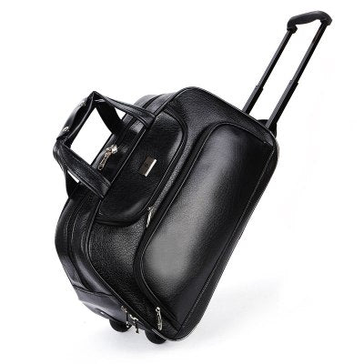 20 Inch  Male Black Trolley Big Capacity Commercial Boarding Waterproof Luggage Bag