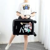Uk Stryle Trolley Travel Luggage Female Universal Wheels Luggage,20Inches Abs+Pc Hardside Animal
