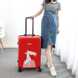 Uk Stryle Trolley Travel Luggage Female Universal Wheels Luggage,20Inches Abs+Pc Hardside Animal