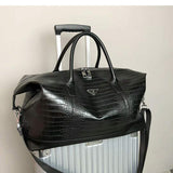 Ms. Korean Version Of High Quality Pu Leather Crocodile Baggage Bag Large Capacity Travel Bag Cross