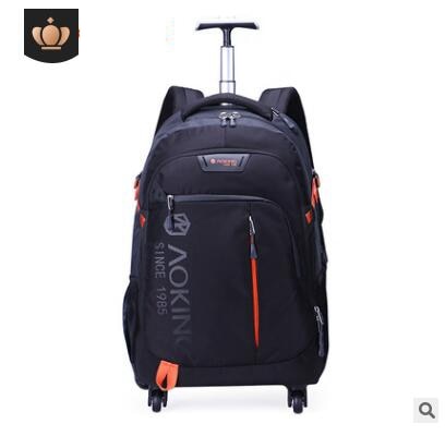 Men Travel Trolley Bag Rolling Luggage Backpack Bags On Wheels Wheeled Backpack For Business