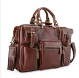 Genuine Leather Bags Fashion Men Handbags Crazy Horse Leather Crossbody Bag Brands  Men'S Travel