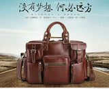 Genuine Leather Bags Fashion Men Handbags Crazy Horse Leather Crossbody Bag Brands  Men'S Travel