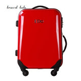 Pure Color  Fashion  High Quality  20/24 Inches Abs+Pc Rolling Luggage Spinner Travel Suitcase