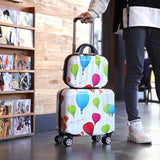 18-Inch Fashion Korean Version Of The Mother Boarded The Universal Wheel Cartoon Trolley Case,Fresh