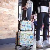 18-Inch Fashion Korean Version Of The Mother Boarded The Universal Wheel Cartoon Trolley Case,Fresh