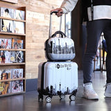 18-Inch Fashion Korean Version Of The Mother Boarded The Universal Wheel Cartoon Trolley Case,Fresh