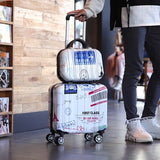 18-Inch Fashion Korean Version Of The Mother Boarded The Universal Wheel Cartoon Trolley Case,Fresh