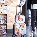 18-Inch Fashion Korean Version Of The Mother Boarded The Universal Wheel Cartoon Trolley Case,Fresh