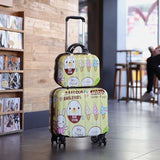 18-Inch Fashion Korean Version Of The Mother Boarded The Universal Wheel Cartoon Trolley Case,Fresh