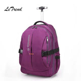 Letrend Business Oxford Travel Bag Rolling Luggage Laptop Bag Multifunction Suitcases Wheels