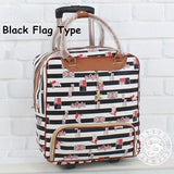 New!16" Women Korea Fashion Style Travel Duffle,Female Hello Kitty Cartoon Travel Luggage Bag On