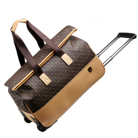 Pu Suitcase, Printing Luggage Box , Trolley Wheel Trolley Case , Rolling Trolley Bag ,Trip Trunk,