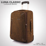 Luna Male Trolley Luggage One-Way Round Interdiffused 20 Travel Bag Canvas Material Luggage Bag20