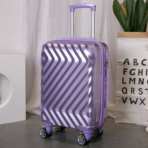 Pc+Abs Suitcase,Women'S 20"Universal Wheel Boarding Box,Password Lock Valise,Student Leather