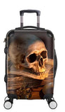 Creative 3D Skull Rolling Luggage Spinner 28 Inch Suitcase Wheels 20 Inch Black Cabin Trolley