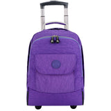Mini Wheeled Travel Bag,Double Trolley Bale,18"Small Canvas Rain Suitcase,Boarding Trolley