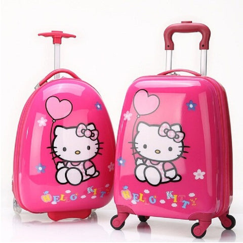 Brand Hello Kitty Cartoon 18 Inch Students Travel Trolley Case Children Boarding Box Anime Girl