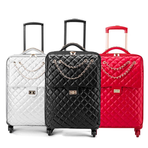 Universal Wheel Travel Bag Suitcase Carry On Trolley Bag Spinner Women Cabin Luggage Bag Girl