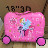 Children Suitcase Travel Locker Handbag Boy Girl Boarding Box Baby Creative Toy Box Luggage Can Sit