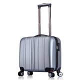 Unisex Abs Spinner Carry On Small Suitcase Business Scrubed Travel Small Luggage 16 Inch Carry-On