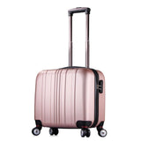 Unisex Abs Spinner Carry On Small Suitcase Business Scrubed Travel Small Luggage 16 Inch Carry-On