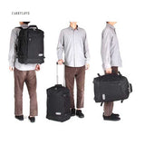 Carrylove  Large Capacity Shoulders Travel Bag Ultralight Rolling Luggage Backpack 20 Inch Carry On
