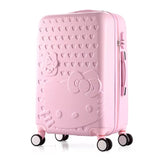Girls Hello Kitty Suitcase Cute Luggage Set Series 20 24 Inch Child Trolley Suitcase Travel Bag