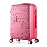 Girls Hello Kitty Suitcase Cute Luggage Set Series 20 24 Inch Child Trolley Suitcase Travel Bag