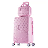Girls Hello Kitty Suitcase Cute Luggage Set Series 20 24 Inch Child Trolley Suitcase Travel Bag