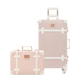 Travel Vintage Luggage Sets Cute Trolley Suitcases Set Lightweight Trunk Retro Style For Women
